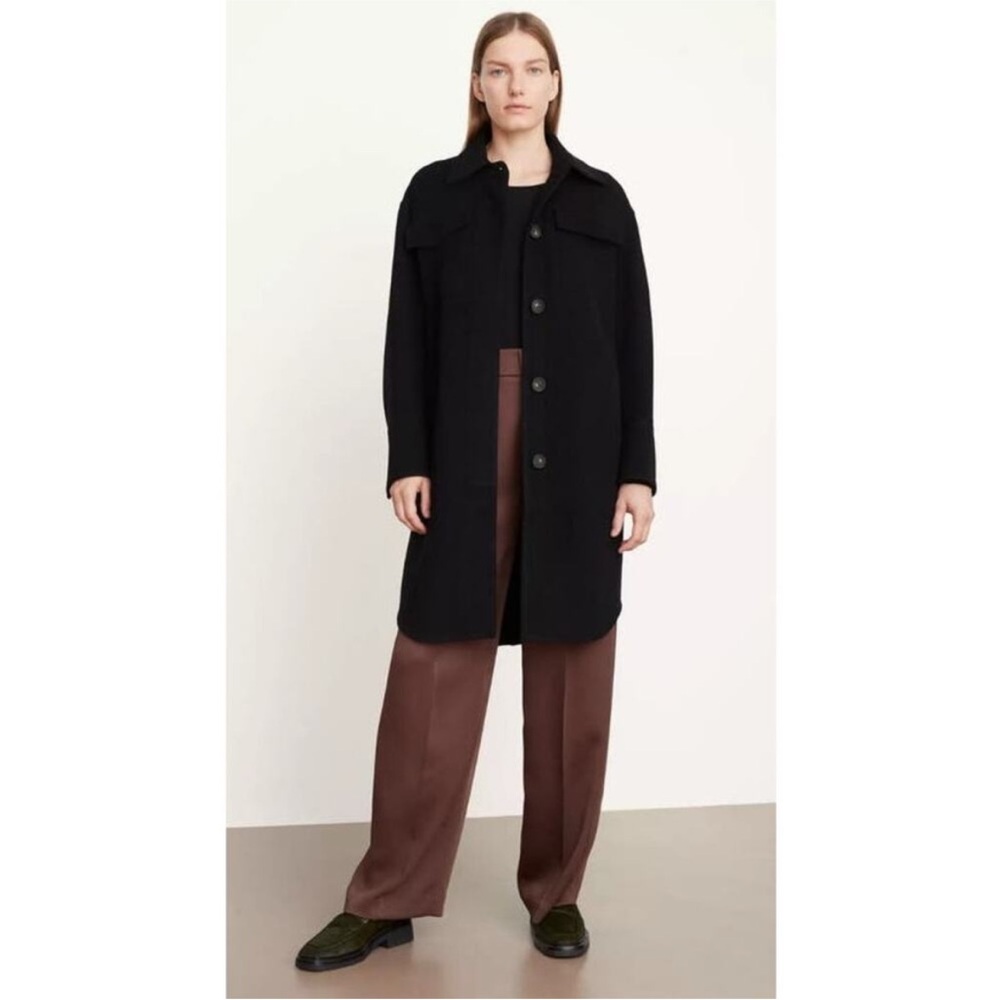 Vince Brushed Recycled Wool Shirt Coat size Large